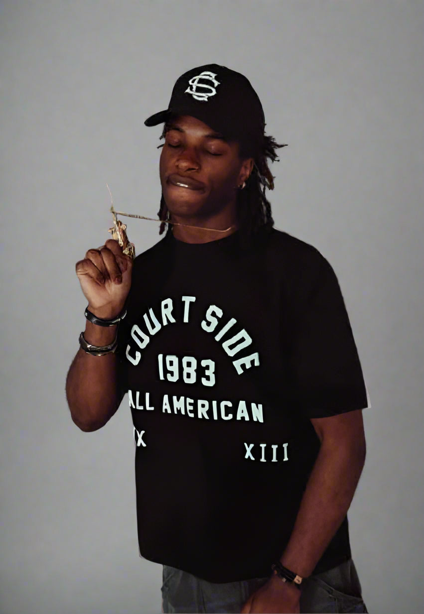 COURTSIDE 1983 TEE SHIRT BLACK