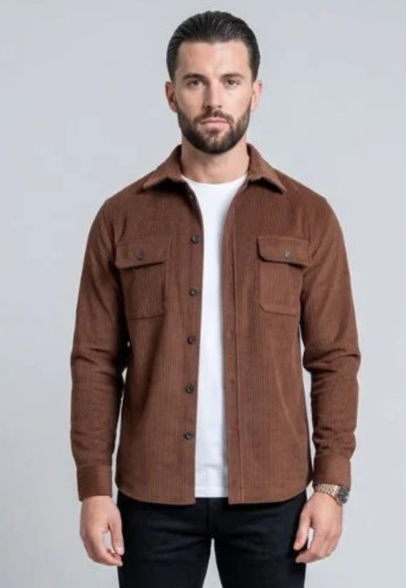 CAPO CORD OVERSHIRT BROWN