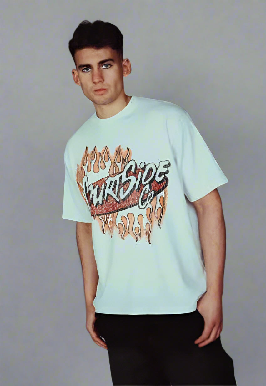 COURTSIDE MACKEY RELAXED TEE SHIRT WHITE