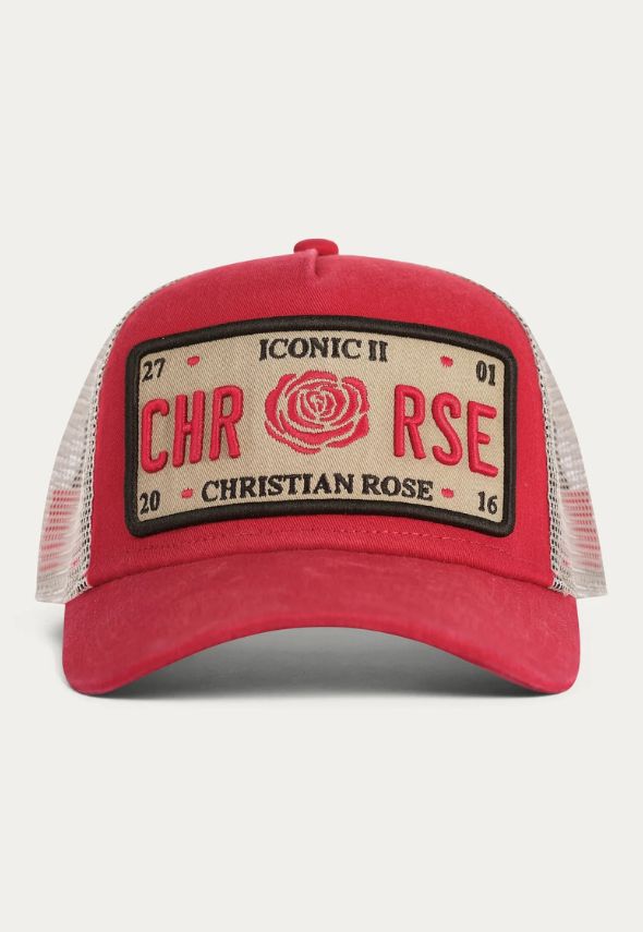 CHRISTIAN ROSE WASHED ICON II RED