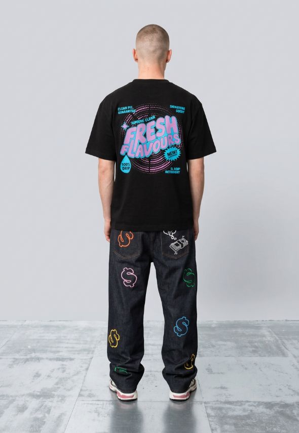 FRESH FLAVOURS DETERGENT T-SHIRT BLACK