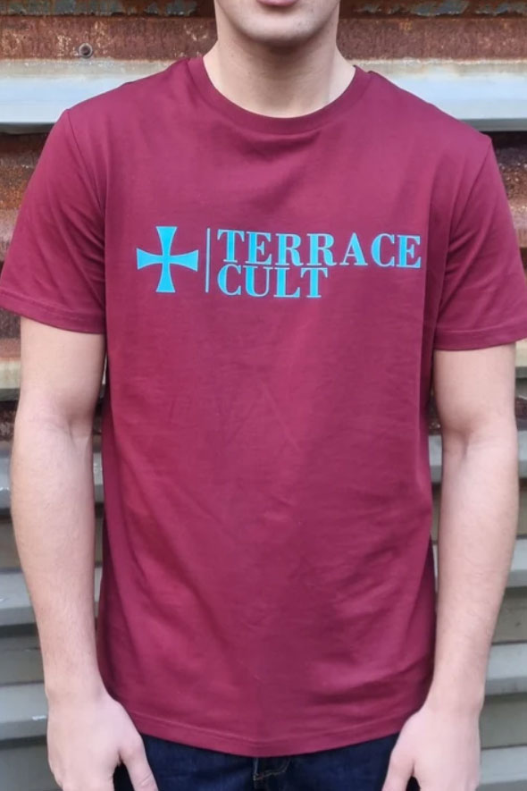 Cult X Logo Tee :: Claret & Blue
