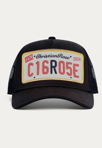 CHRISTIAN ROSE  PRIVATE PLATE BLACK/ GOLD