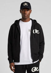 CHRISTIAN ROSE CR HOODIE ZIP-UP BLACK