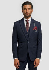 Cavani Caridi Navy Single Breasted Blazer