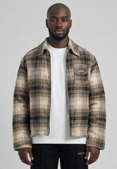 PAS DE MONACO ROUJED MENS JACKET BEIGE CHECKED