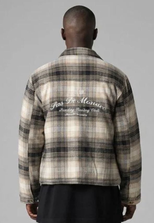 PAS DE MONACO ROUJED MENS JACKET BEIGE CHECKED