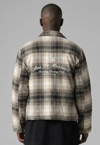 PAS DE MONACO ROUJED MENS JACKET BEIGE CHECKED