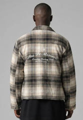 PAS DE MONACO ROUJED MENS JACKET BEIGE CHECKED