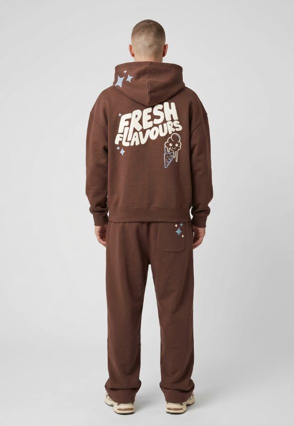 FRESH FLAVOURS HOODIE BROWN