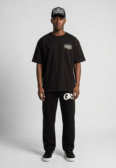 CHRISTIAN ROSE PAINT SPLAT T-SHIRT BLACK