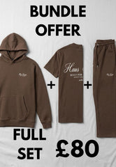 HAUS COUTURE 3 PIECE SIGNATURE TRACKSUIT BROWN