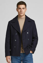 BRUNA NAVY BLUE PEA COAT