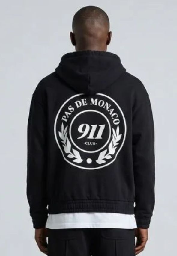 PAS DE MONACO REVON ZIP-UP HOODIE BLACK