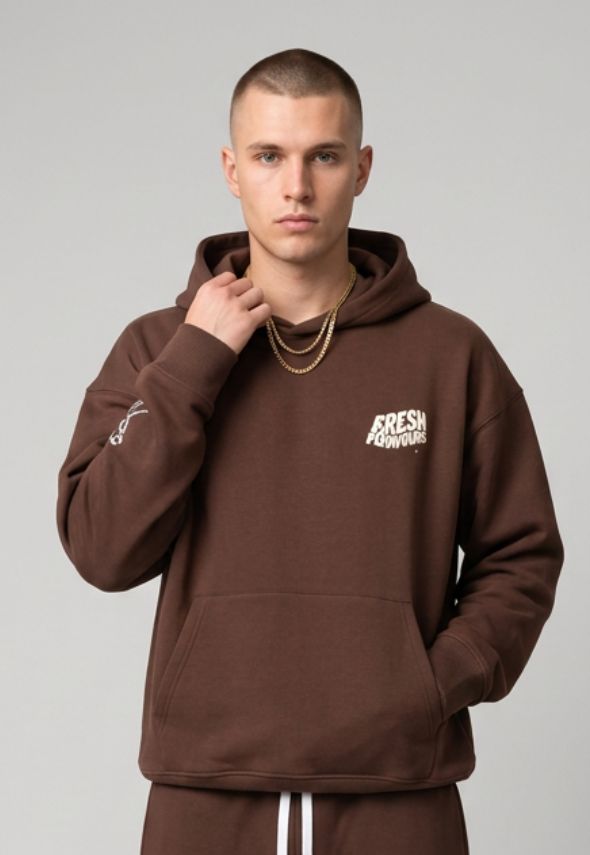 FRESH FLAVOURS HOODIE BROWN