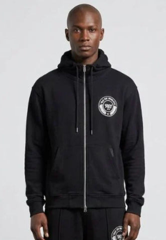 PAS DE MONACO REVON ZIP-UP HOODIE BLACK