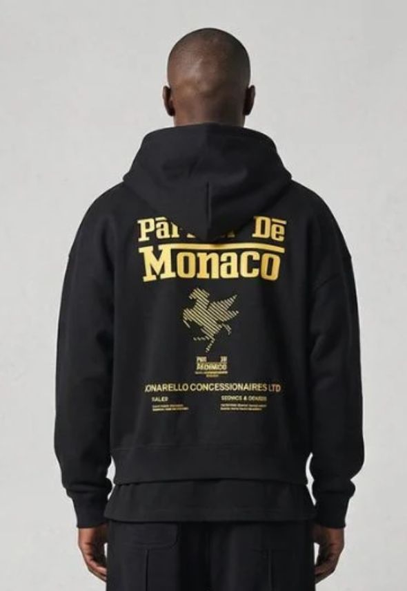 PAS DE MONACO LA CRINIERE ZIP-UP HOODIE BLACK