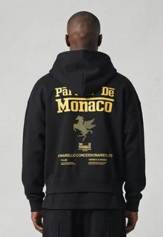 PAS DE MONACO LA CRINIERE ZIP-UP HOODIE BLACK