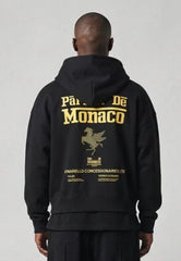 PAS DE MONACO LA CRINIERE ZIP-UP HOODIE BLACK