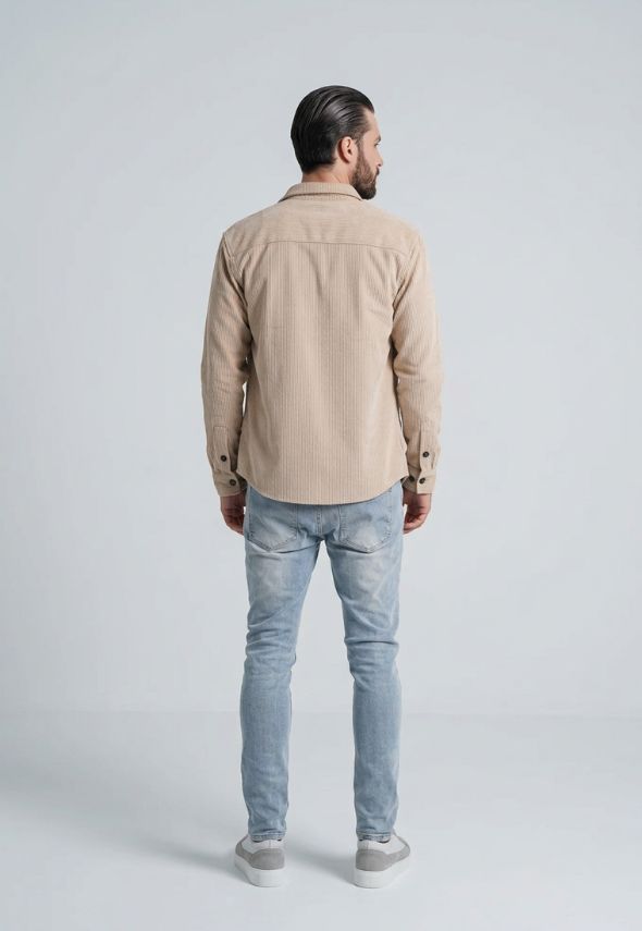 CAPO CORD OVERSHIRT BEIGE
