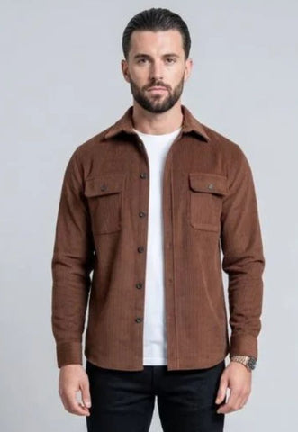 CAPO CORD OVERSHIRT BROWN