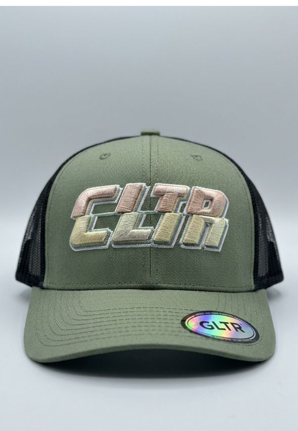 CLTR THROWBACK TRUCKER CAP OLIVE/ BLACK