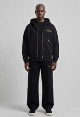PAS DE MONACO LA CRINIERE ZIP-UP HOODIE BLACK