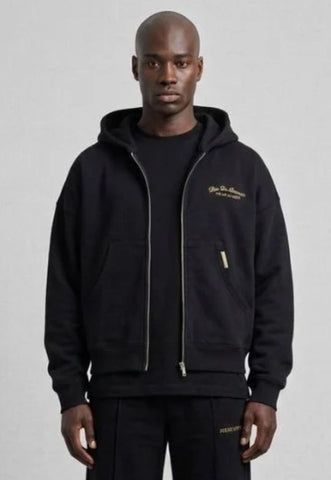 PAS DE MONACO LA CRINIERE ZIP-UP HOODIE BLACK