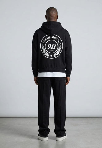 PAS DE MONACO REVON ZIP-UP HOODIE BLACK