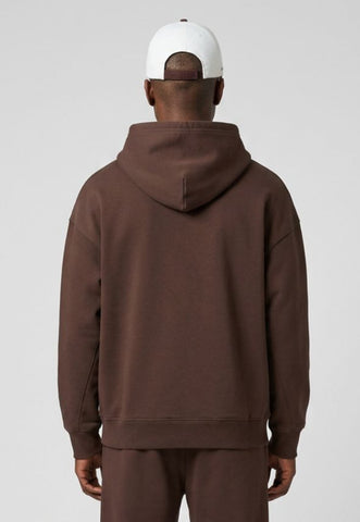 CHRISTIAN ROSE CR BROWN ZIP-UP HOODIE