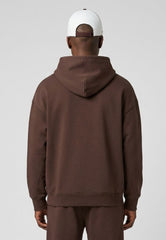 CHRISTIAN ROSE CR BROWN ZIP-UP HOODIE