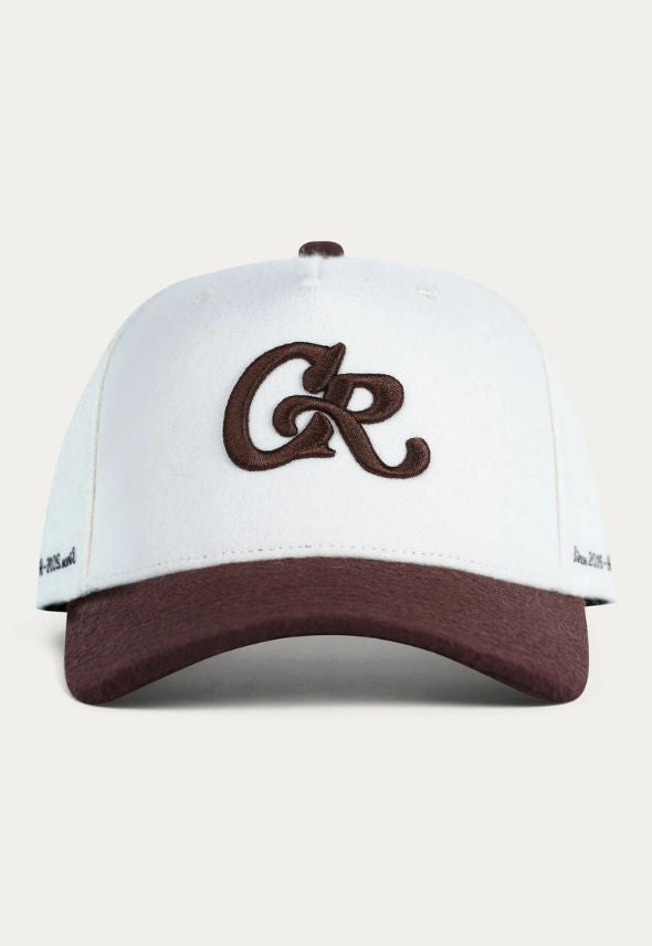 CHRISTIAN ROSE CAP WOOL OFF-WHITE/ BROWN
