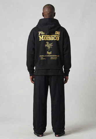PAS DE MONACO LA CRINIERE ZIP-UP HOODIE BLACK