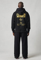 PAS DE MONACO LA CRINIERE ZIP-UP HOODIE BLACK