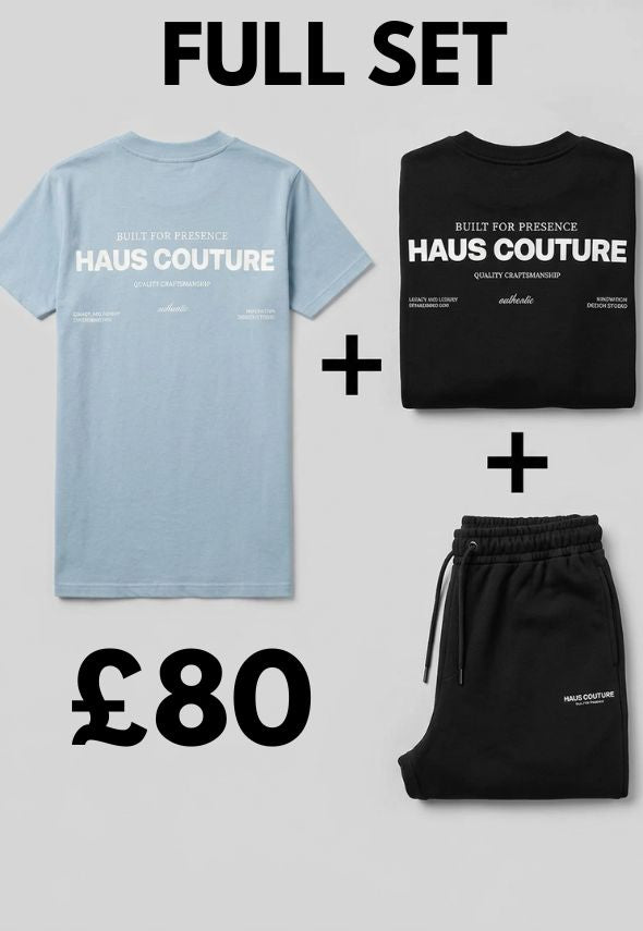 HAUS COUTURE 3 PIECE BLOCK TRACKSUIT BLACK
