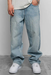 FRESH FLAVOURS RELAXED FIT EMBOSSED JEAN BLUE