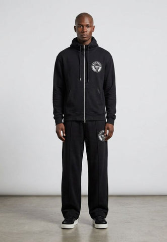 PAS DE MONACO REVON ZIP-UP HOODIE BLACK