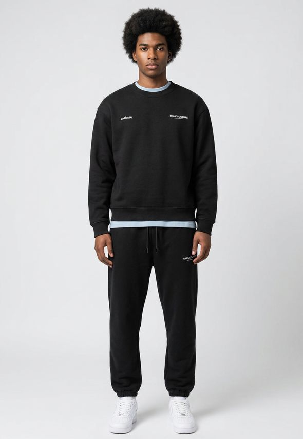 HAUS COUTURE 3 PIECE BLOCK TRACKSUIT BLACK