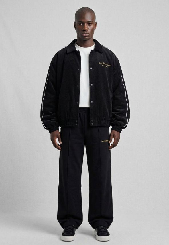 PAS DE MONACO BLASON BLACK CORDED JACKET