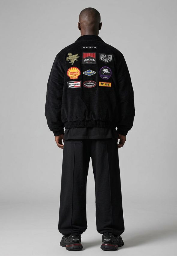 PAS DE MONACO BLASON BLACK CORDED JACKET