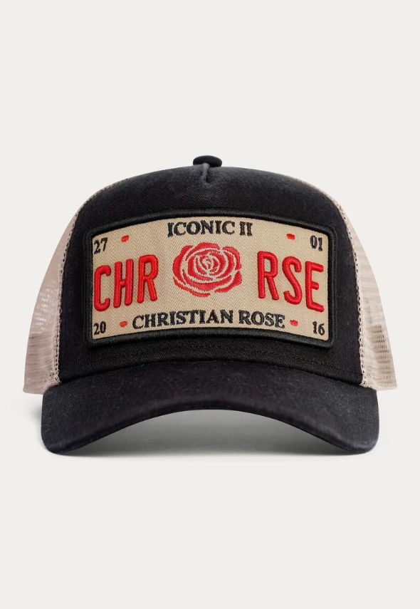 CHRISTIAN ROSE WASHED ICON II BLACK