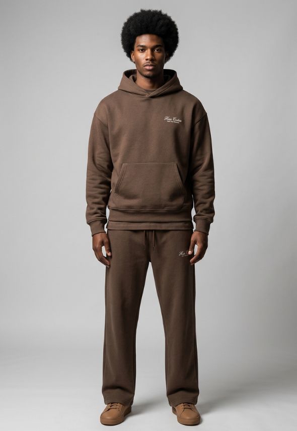 HAUS COUTURE 3 PIECE SIGNATURE TRACKSUIT BROWN