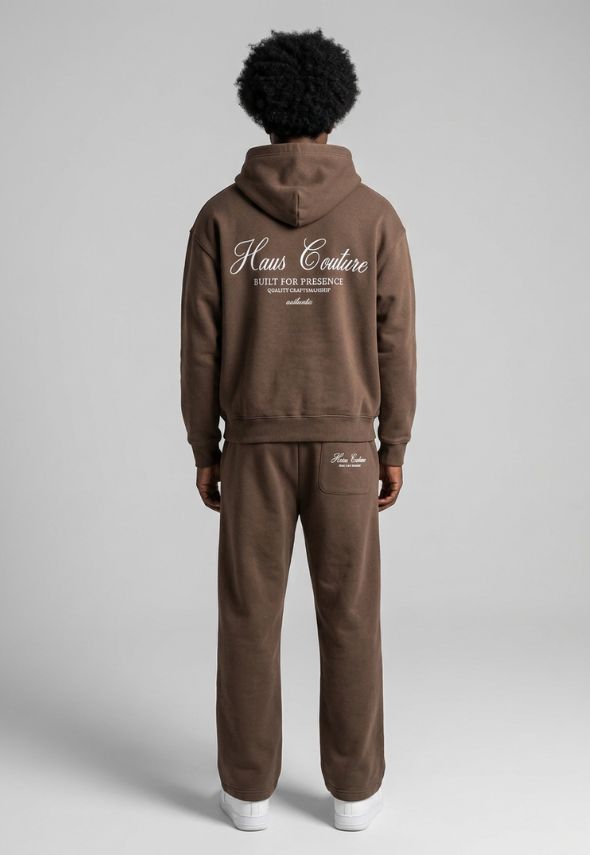 HAUS COUTURE 3 PIECE SIGNATURE TRACKSUIT BROWN