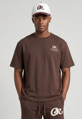 CHRISTIAN ROSE CR BROWN T-SHIRT