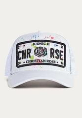 CHRISTIAN ROSE ICONIC II PAINT SPLAT WHITE