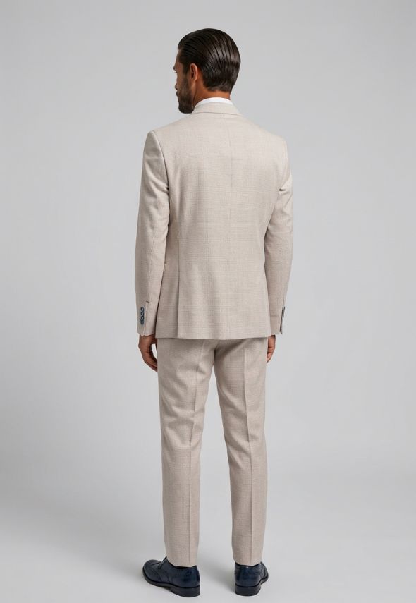 Cavani Caridi Beige Single Breasted Blazer