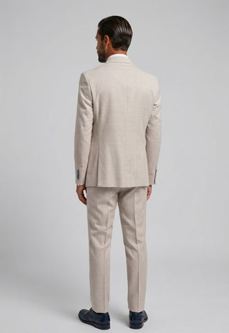 Cavani Caridi Beige Single Breasted Blazer