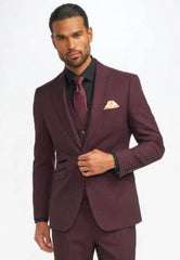 Cavani Caridi Wine Single Breasted Blazer