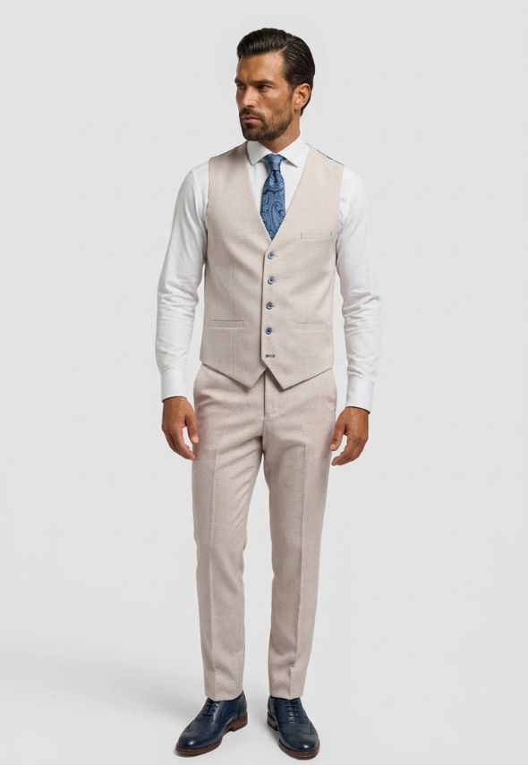 Cavani Caridi Beige Waistcoat