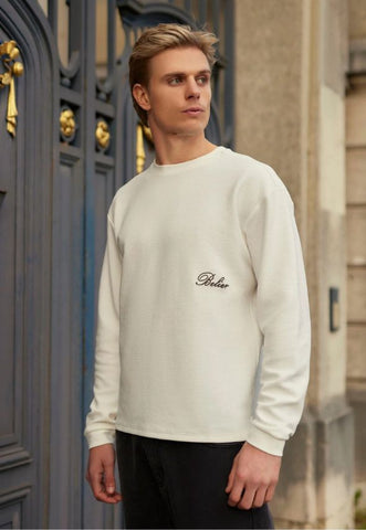 Belier White L/S Waffle T-Shirt